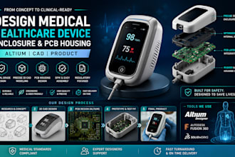 design medical healthcare device enclosure pcb housing altium kicad product
