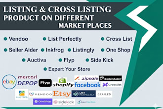 cross list products to different marketplaces using vendoo or list perfectly