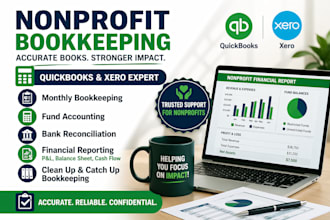 setup nonprofit bookkeeping and fund accounting in xero or quickbooks