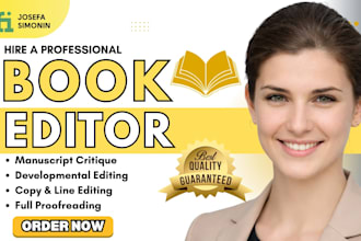 be your developmental book editor, line and copy editor for your fiction novel