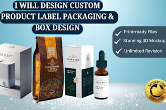 design professional product packaging, bottle and box design, gift box