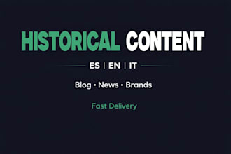 write history articles and historical content