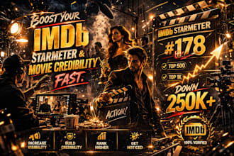 promote and boost your imdb page, movie with organic promotion