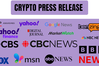 write professional crypto press release for blockchain, nft and token project