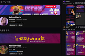 design a complete twitch or youtube streamer brand kit