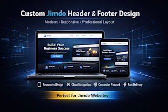 redesign jimdo website header footer for better conversion