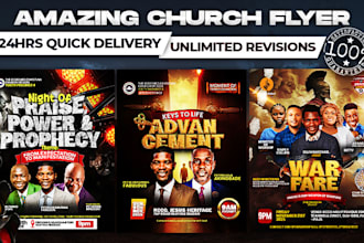 design modern, professional, and powerful church flyer designs