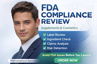 do fda compliance review for supplement and cosmetic labels
