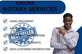 do online notary services, notarize document with wet stamp signature quickly