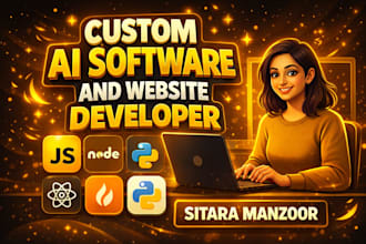 make ai software developer, ai websites, ai chatbot, ai app, web application