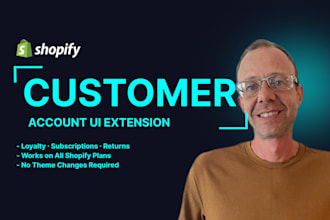 build custom shopify customer account UI extensions