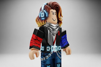 design custom roblox ugc hair, hats, custom roblox ugc characters, outfits