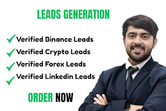 provide linkedin leads, forex lead, crypto lead, binance lead for any country