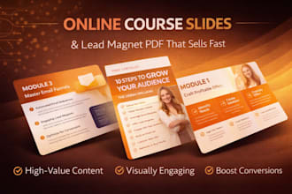 create stunning online course slides and lead magnet pdf that sells fast