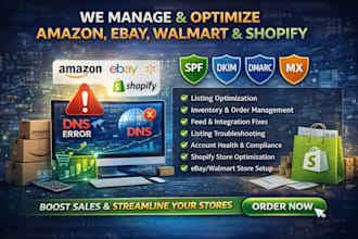 manage amazon, ebay, walmart, and shopify marketplace operations