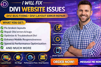 fix divi website issues divi bug fix layout error fix repair wordpress website