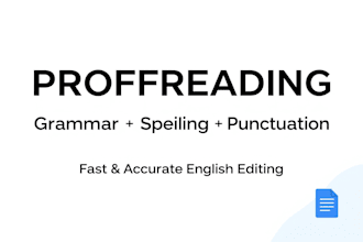 proofread and correct grammar in your english text