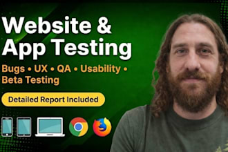 test your website or app for bugs, usability, UI UX and QA review
