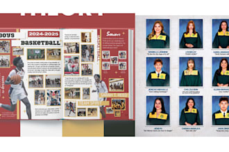 design a custom yearbook, tribute page, memory book, graduation book, photo book