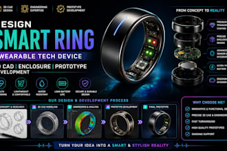 design smart ring wearable tech device 3d cad enclosure prototype development