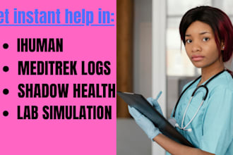 do ihuman , shadowhealth, meditrek logs ,lab simulations