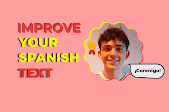 proofread and improve your spanish text