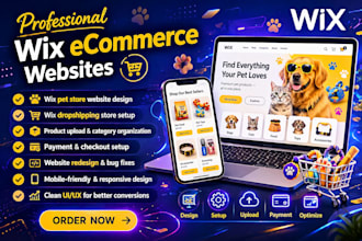 build pet store website, wix dropshipping website, fix wix website templates