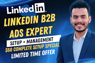 setup and manage linkedin ads for b2b lead generation and sales leads