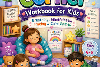 create kids learning worksheets printable PDF for KDP and teachers
