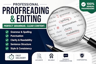proofread and edit your articles blogs website content professionally