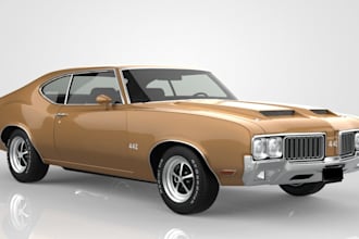 design luxury 3d classic and vintage car for printing, 3d car interior, blender