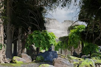 create a realistic 3d environment in blender