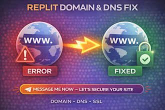 fix replit domain dns SSL routing errors subdomain setup and broken links