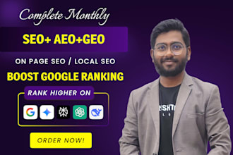 do best on page SEO services with GEO, aeo for website ranking