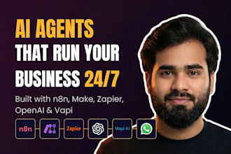 setup ai agents, n8n automation, make, zapier, vapi voice agent, openai chatbot