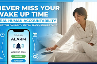 be your human wake up call and accountability partner daily