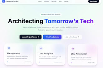 develop end to end dynamic website