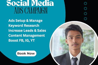 social media ads setup for facebook, instagram ads campaign management