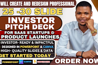 create 500 slide saas pitch deck in canva and powerpoint for business funding
