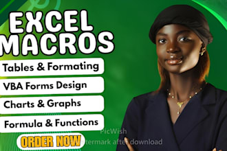 create excel vba macros, automate tasks, forms and reports