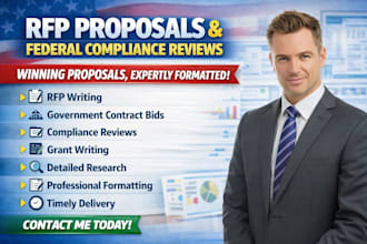 write rfq rfp bid proposals and federal compliance reviews