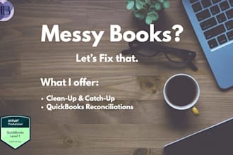 clean up messy quickbooks for retail and cash businesses