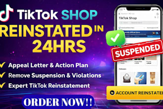 fix tiktok shop suspension, remove violations, and reinstate your account fast