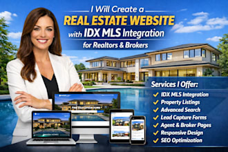 create a real estate website with idx mls integration for realtors and brokers