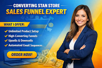 create converting stan store sales funnel automation optimize daily sales
