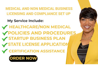 assist healthcare, non medical agency, write state compliant license application
