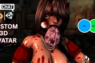 create custom vrchat avatar, vr character, vrc avatar, nsfw furry avatar, vrm