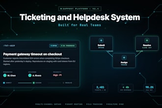build a ticketing system or helpdesk portal for your company