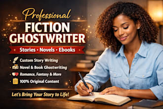 be your story writing or fiction ghostwriter, novel ghostwriter