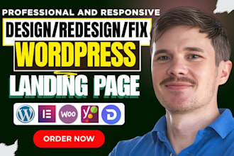 create high converting wordpress landing page with elementor pro or divi builder